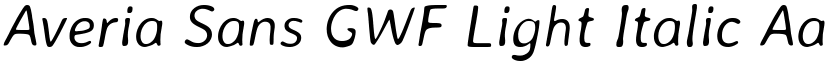 Averia Sans GWF Light Italic font