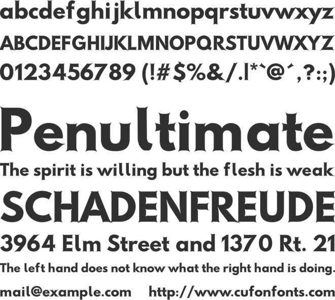 Hussar font preview