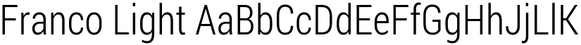 Franco Light font
