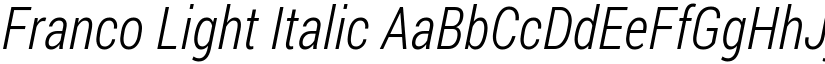 Franco Light Italic font