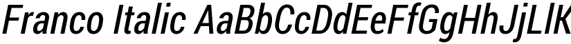 Franco Italic font