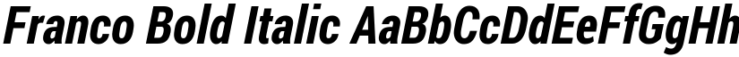 Franco Bold Italic font