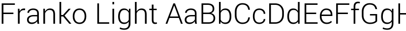 Franko Light font