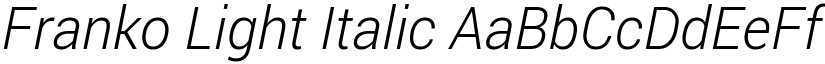 Franko Light Italic font