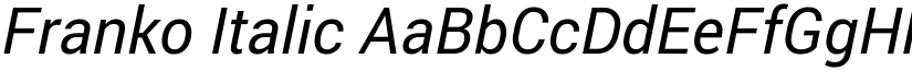 Franko Italic font