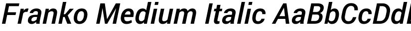 Franko Medium Italic font