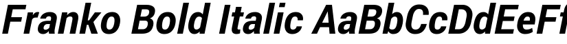 Franko Bold Italic font