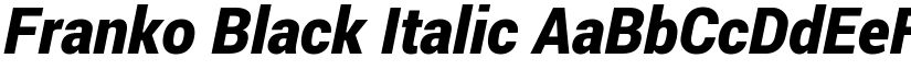 Franko Black Italic font