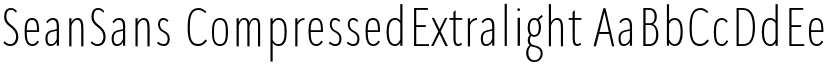 SeanSans CompressedExtralight font