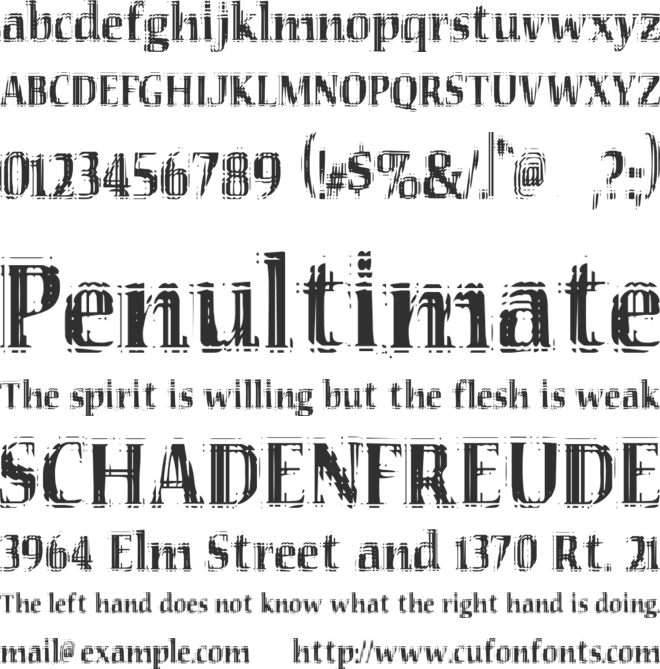 VTC Seeindubbledointriple font preview