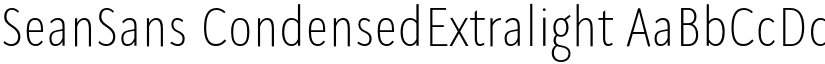 SeanSans CondensedExtralight font