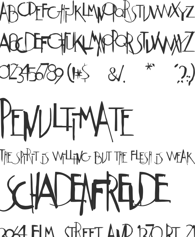 Weimar font preview