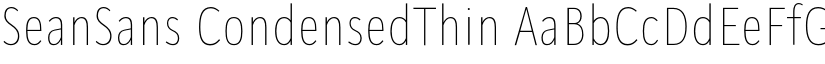 SeanSans CondensedThin font