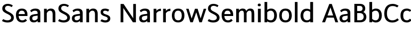 SeanSans NarrowSemibold font