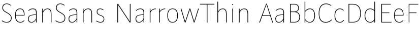 SeanSans NarrowThin font