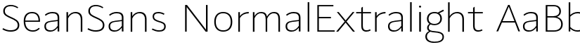 SeanSans NormalExtralight font