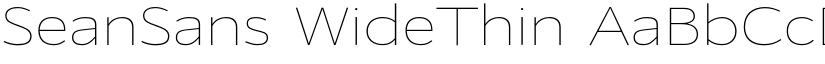 SeanSans WideThin font