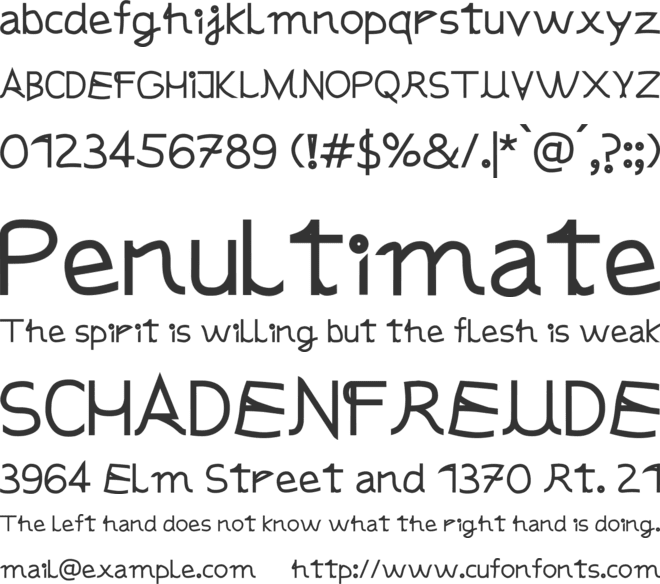 Alanesiana font preview