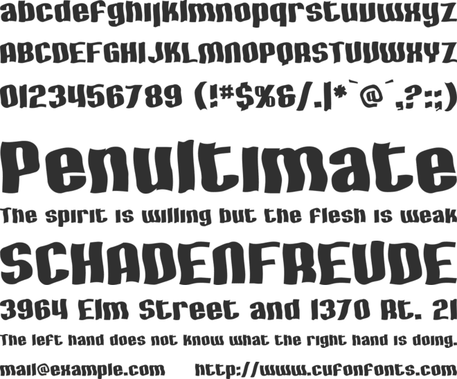 SF Hallucination font preview