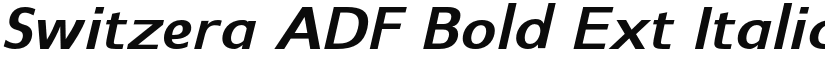 Switzera ADF Bold Ext Italic font