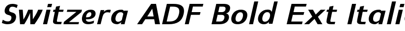 Switzera ADF Bold Ext Italic font