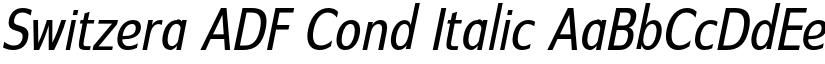 Switzera ADF Cond Italic font