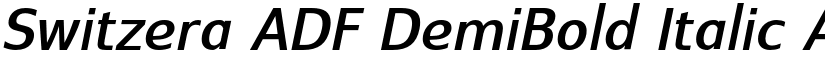 Switzera ADF DemiBold Italic font