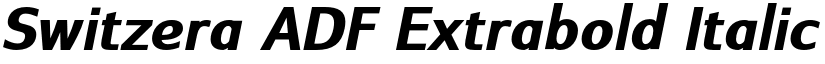 Switzera ADF Extrabold Italic font