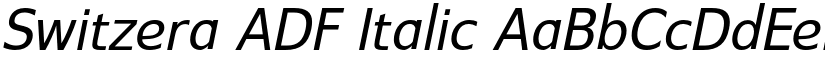 Switzera ADF Italic font