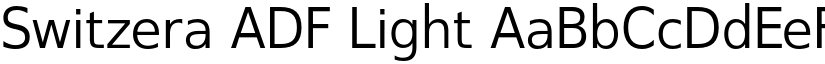 Switzera ADF Light font