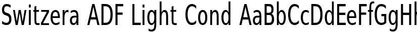Switzera ADF Light Cond font