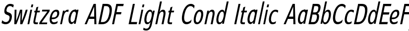 Switzera ADF Light Cond Italic font
