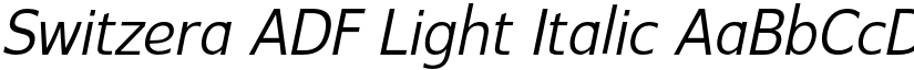 Switzera ADF Light Italic font