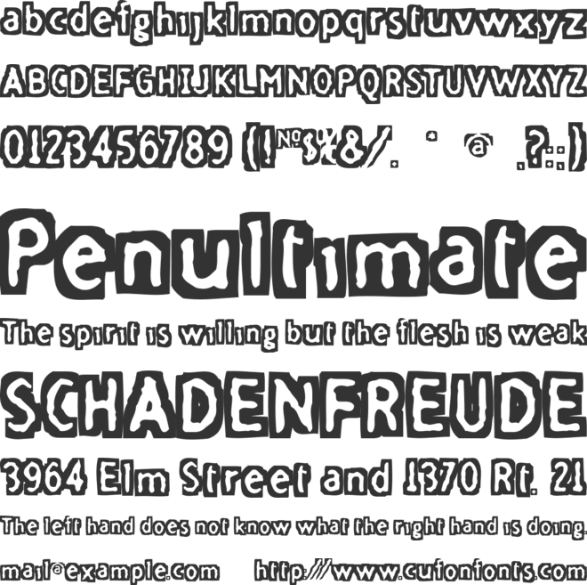 Five Finger Discount font preview