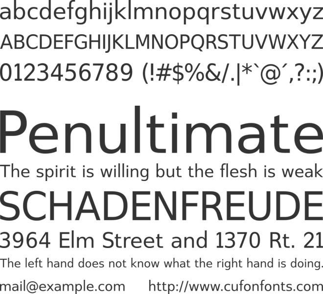 Switzera ADF font preview