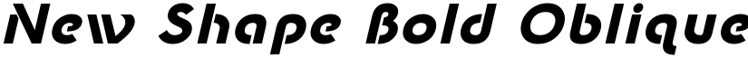 New Shape Bold Oblique font