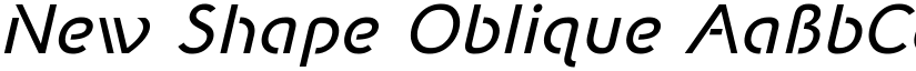 New Shape Oblique font