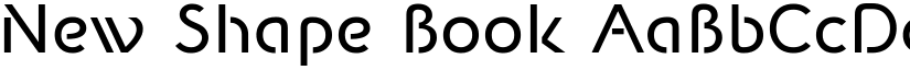 New Shape Book font