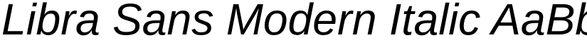 Libra Sans Modern Italic font