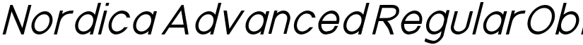 Nordica Advanced RegularObl font