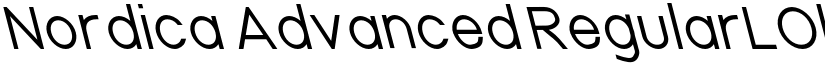 Nordica Advanced RegularLObl font