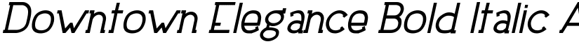 Downtown Elegance Bold Italic font