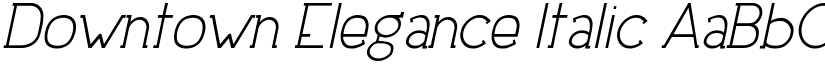 Downtown Elegance Italic font