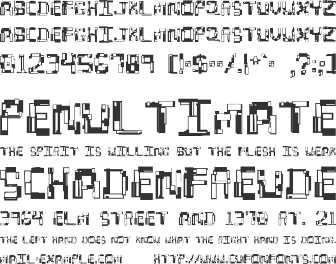 Hydrogen font preview