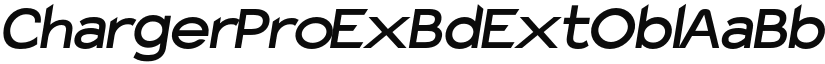 Charger Pro ExBdExtObl font
