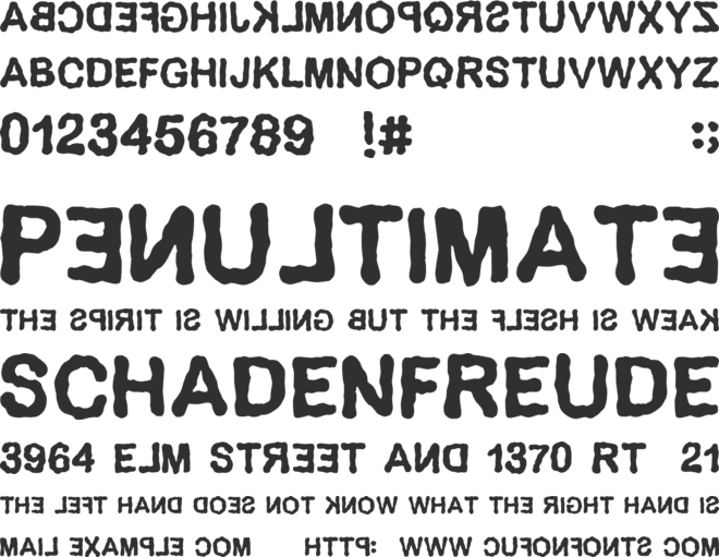 Delirium font preview