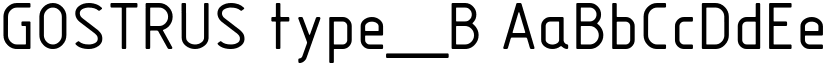 GOSTRUS type_B font