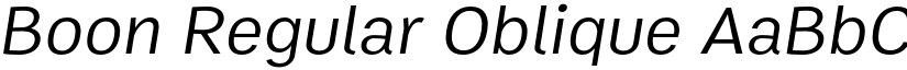 Boon Regular Oblique font