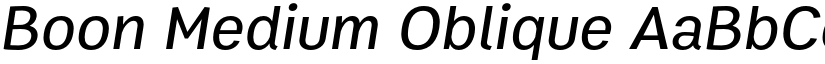Boon Medium Oblique font