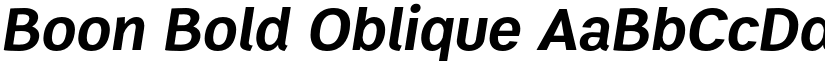 Boon Bold Oblique font